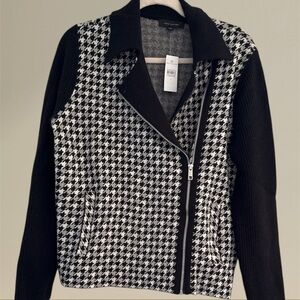 Ann Taylor Black and White Patterned Jacket